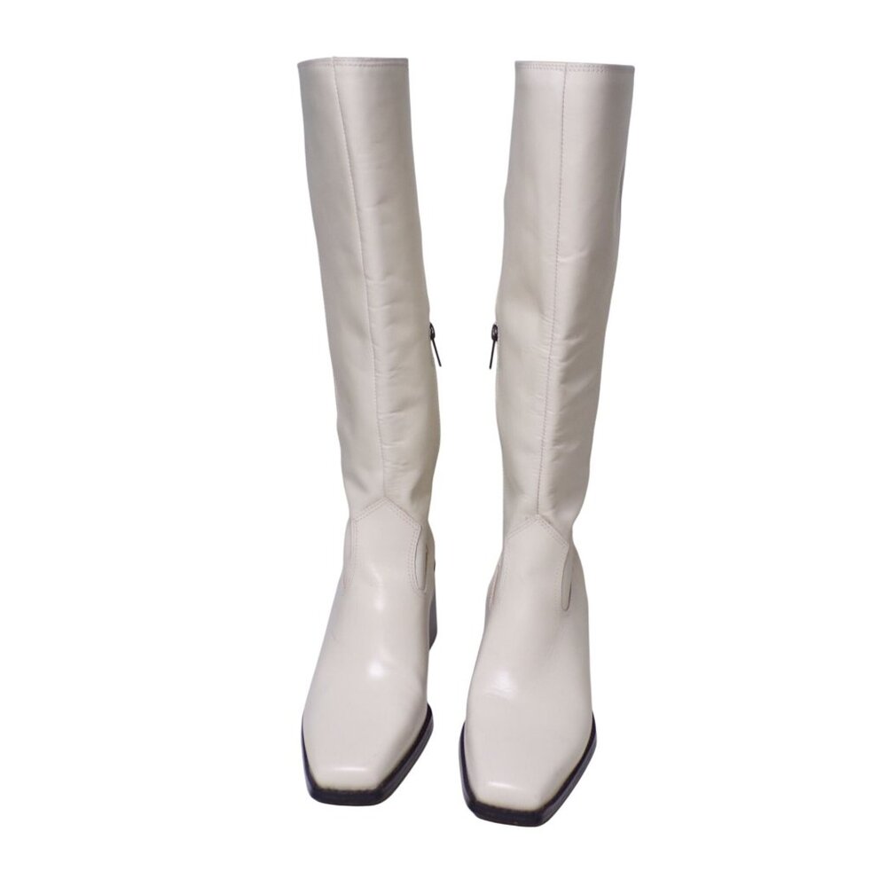 🆕 VINCE CAMUTO Sangeti 2 Wide Calf Tall Knee High Boot 8 Off-White - Picture 10 of 16